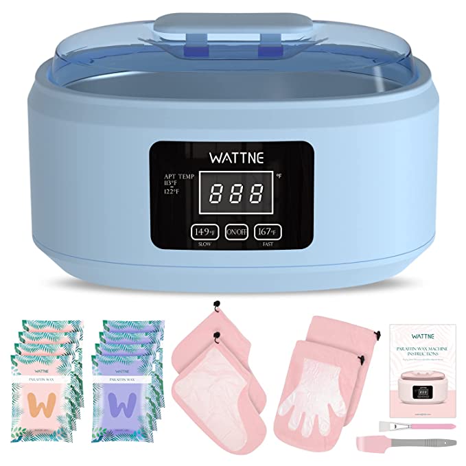Paraffin Wax Machine for Hand and Feet -Paraffin Wax Warmer Moisturizing Kit Auto-time and Keep Warm Paraffin Hand Wax Machine for Arthritis (blue)