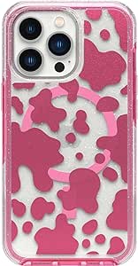 OtterBox iPhone 13 Pro Symmetry Series  Case - DISCO COWGIRL (Pink), ultra-sleek, snaps to MagSafe, raised edges protect camera & screen