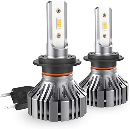 CCJK H7 LED Headlight Bulbs - 100W 12000LM 6000K Xenon White - High/Low Beam,Fog Light Bulb Conversion Kit - IP67,CSP Chips,360 Degree