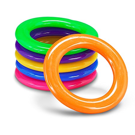 Plastic Cane Rack Rings Party Supplies (4 Dozen), Assorted Colors