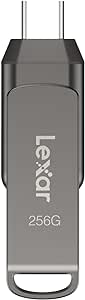 Lexar 256GB JumpDrive Dual Drive D400 USB 3.1 Type-C and Type-A Flash Drive, Up to 130MB/s Read (LJDD400256G-BNQNU)