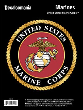 Marine Corps Car Decal - Large 5.5" USMC Vinyl Decal for Car Window - Large Military Car Decals United States Military Stickers for Cars - United States Marine Corps Car Sticker