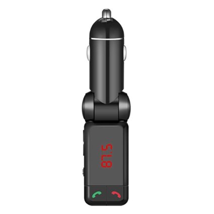 FM Transmitter,MATCC Bluetooth FM Transmitter,BC06 In-Car Bluetooth Receiver, FM Radio Stereo Adapter, Car MP3 Player with Bluetooth Handsfree Calling and Dual USB Port