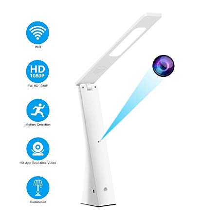 Beenwoon Hidden Camera LED Desk Lamp[Upgraded Version] - Full HD 1080P WiFi Spy Camera with Motion Detection, Wide Viewing Angle, Wireless Connected for Home/Office
