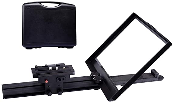 Professional Portable Teleprompter Kit for Tablet/Smartphone/DSLR Video Camera Camcorder with Free Carry Case