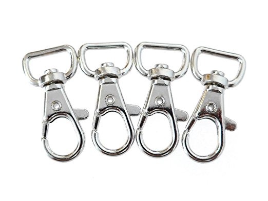Metal Swivel Clasps Lanyard Snap Hook Lobster Claw Clasp Jewelry Findings 1 1/2 x 3/4 inch Pack of 50