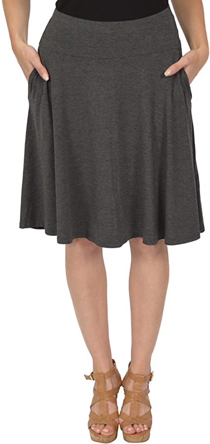 Stretch is Comfort Girl's, Women's and Plus Size A-Line Skirt with Pockets