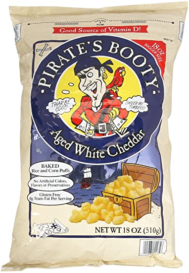 Pirate's Booty Baked Rice and Corn Puffs, 18 OZ