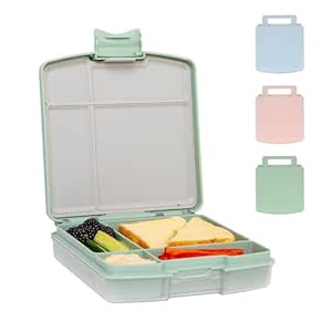 Ubbi Bento Lunch Box for Kids with 4 Compartments, BPA-Free, Leakproof, Dishwasher Safe, Food-Safe Material, Portion-Controlled Lunch Container, Sage Green