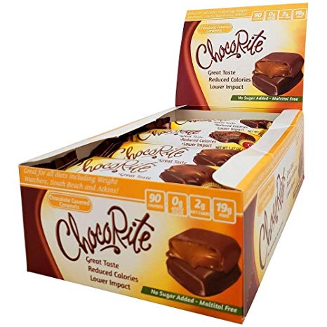 ChocoRite - Diet Chocolate Covered Caramels - 16/Box - High Fiber - Low Calorie - No Sugar Added