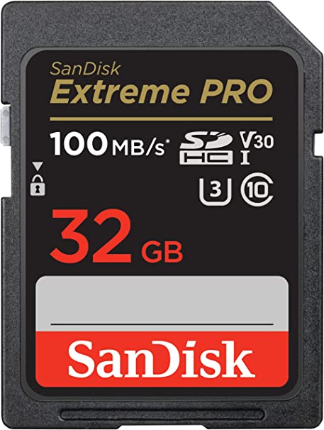 SanDisk 32GB Extreme PRO SDHC UHS-I Memory Card - C10, U3, V30, 4K UHD, SD Card - SDSDXXO-032G-GN4IN