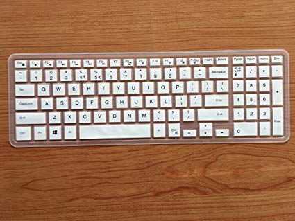 Neon Keyboard Skin for Dell Inspiron 5570 15.6 inch Laptop (White)