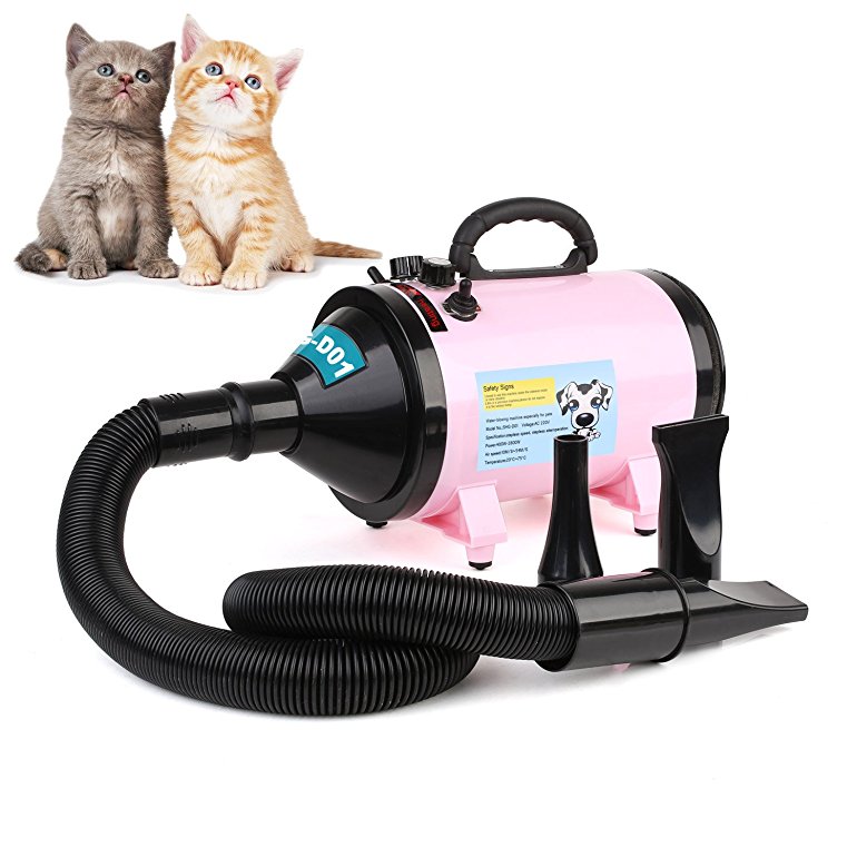 MVPOWER 2800W Dog Pet Grooming Hair Dryer Professional Hairdryer Blaster Washer Heater Pink