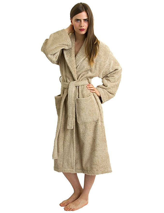 TowelSelections Women's Robe, Turkish Cotton Terry Shawl Bathrobe Made in Turkey