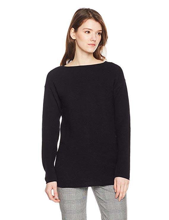 Fancy Stitch Women's Crewneck Loose Knitted Cashmere Sweater