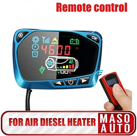 MASO 12V/24V Air Parking Heater Remote Controller   LCD Switch（Bule）