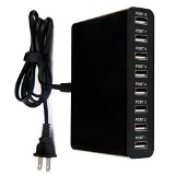 40W Family-Sized 8-Port High Speed Desktop USB Wall Charger with Smart Charging IC Technology Travel Power Adapter