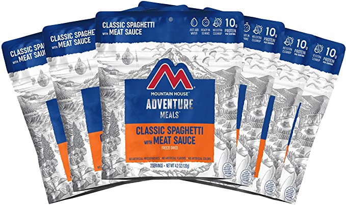 Mountain House Classic Spaghetti with Meat Sauce | Freeze Dried Backpacking & Camping Food | Survival & Emergency Food