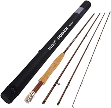 Goture Fly Fishing Rod - 9ft 4 Piece Fishing Rod for Sea, Freshwater Saltwater, Travel Fly Fishing Rod for Walleye, Bass, Salmon, Trout - 4wt/5wt/7wt/8wt Fly Rod