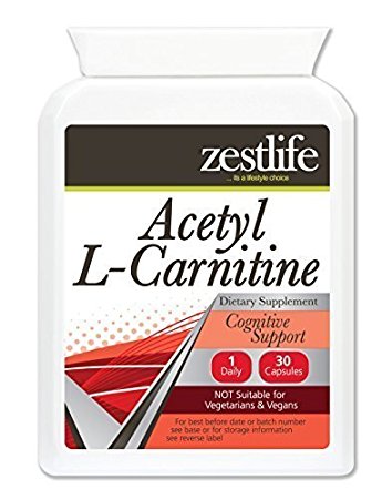 Zestlife Acetyl L-Carnitine 500mg ** Special Offer** 30 capsules acts as a powerful antioxidant in the brain ~ improving mental performance ~ assist with weight-loss ~ vital role in the production of energy