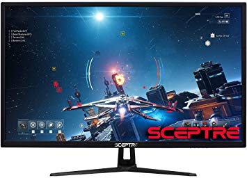 Sceptre 32" QHD 1440p 2560x1440 LED Monitor HDMI DisplayPort up to 85Hz Build-in Speakers Blue Light Shift, Machine Black 2020 (E325W-2560AD)