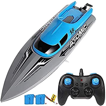 MSLAN 2.4G Wireless Remote Control Ship, Dual-Motor Circulating Water-Cooled High-Speed Speed Ship,for Racing RC Ship for River Lake or Pool Outdoor Radio Controlled Watercraft Ship