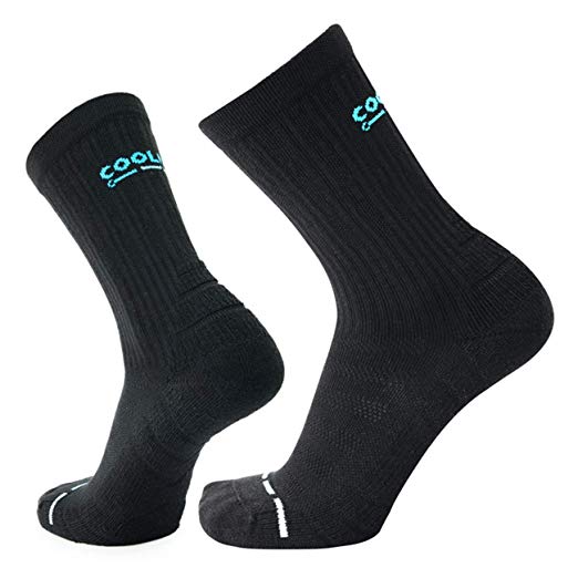 COOLMAX Brand 3 pairs Performance compression 15-20mmHg Crew cushion Socks for Men & Women Socks