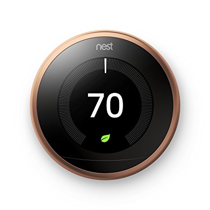 Nest Learning Thermostat 3rd Generation, Copper, Works with Amazon Alexa