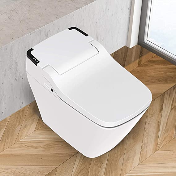 VOVO STYLEMENT TCB-090S Integrated Smart Toilet, Bidet Toilet, One Piece Toilet with Auto Dual Flush, Heated Seat, Warm Water and Dry, Made in Korea