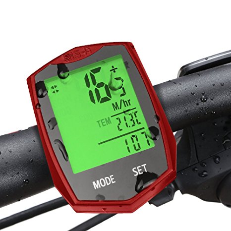 Wireless Bike Computer, Furado Cycle Computer for Tracking Riding Speed and Distance, Waterproof, Automatic Wake-up, Bicycle Computer with Large LCD Backlight and Motion Sensor, Bike Computer Odometer Speedometers