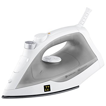 ZZ ES23571 Light Weight Steam Iron with Non-Stick Soleplate, 1200 W, White/Grey