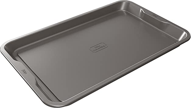 Ninja B30017 Foodi NeverStick Premium 11 inch x 17 inch Baking Sheet, Nonstick, Oven Safe up to 500⁰F, Dishwasher Safe, Grey