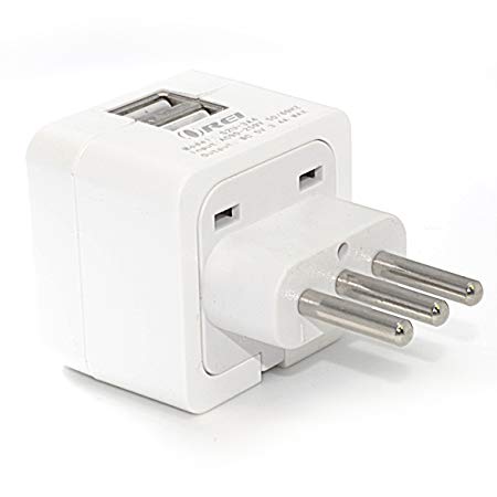 Orei Italy Uruguay USB Travel Charger - 3.4A - 2 USB Input