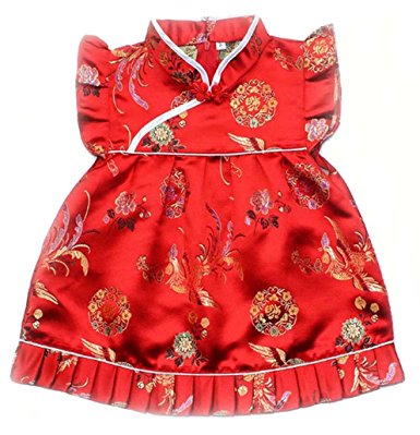 CRB Fashion Baby Toddler Kids Girls Qipao Celebration Chinese New Years Asian Costume Set Dress Outfit