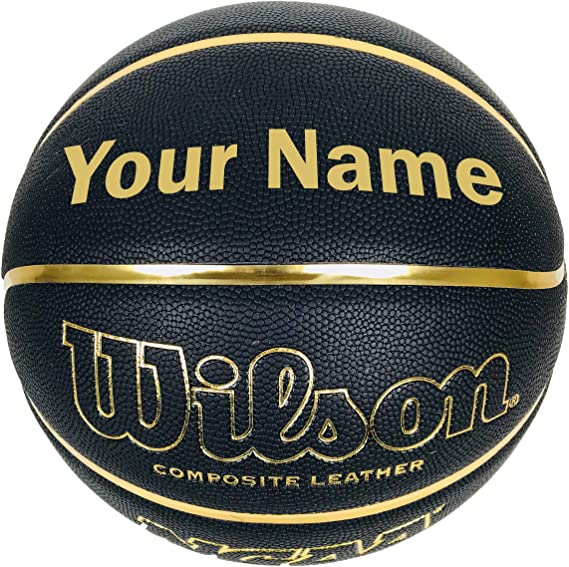 Wilson Customized Personalized NCAA Black and Gold Basketball Official Size 29.5"