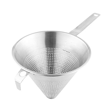 China Cap Strainer, Coarse Strainer, Cone Strainer - 9 Inches - Stainless Steel Commercial Grade - 1ct Box - Met Lux - Restaurantware