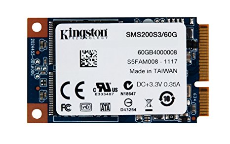 Kingston Digital 60GB SSDNow mS200 mSATA (6Gbps) Solid State Drive for Notebooks Tablets and Ultrabooks SMS200S3/60G