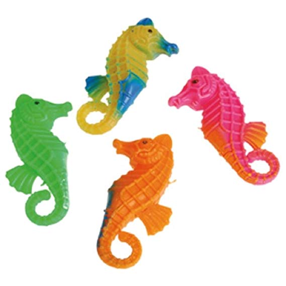 Dozen Assorted Plastic Seahorses