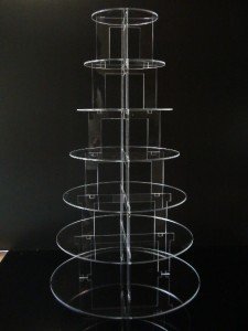 Classikool 7 Tier Circle Acrylic Cup Cake Party Wedding Stand - TK7C