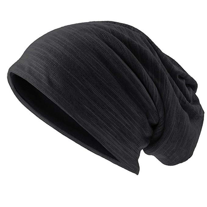 Ruphedy Mens Slouchy Beanie Skull Cap Summer Thin Oversized Knit Beanie Hat B301
