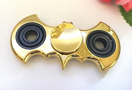 Inspirationc Small Portable Metal Batman Hand Spinner Fidget Toy for Killing Time Relieves Stress Anxiety And Relax for Children Fast Bearing EDC Focus Toy Help ADHD sufferers--Gold