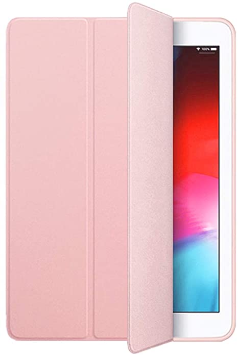 Kenke iPad Air Case Silicone Soft Slim-Fit Smart Case Folding Bracket Cover for iPad air 1 case 9.7 inch iPad 5 with Auto Sleep/Wake Feature(Rose Gold)