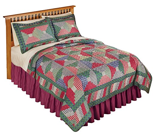 Country Cabin Patchwork Quilt, Multi-Colored, Twin