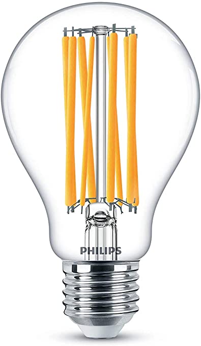 Philips LED Classic A67 Clear Light Bulb [E27 Edison Screw] 17W - 150W Equivalent, Cool White (4000K), Non-Dimmable