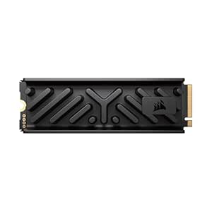 Corsair MP700 Elite 1TB PCIe 5.0 x4 NVMe M.2 SSD – Included Aluminum Heatsink – Up to 10,000MB/sec – High-Density 3D TLC NAND – M.2 2280 - DirectStorage Compatible – Black