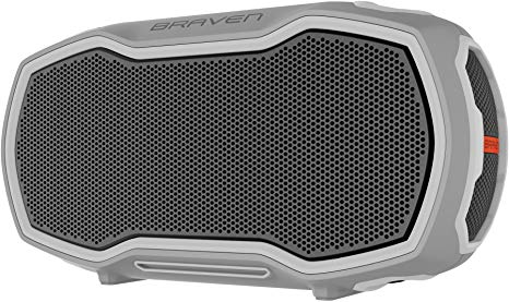 Braven Ready Elite Active Outdoor Portable Speaker [Bluetooth][Wireless][12-Hour Playtime][Voice Control] - Gray/Gray/Orange