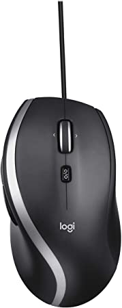 Logitech M500s Advanced Corded Mouse with Advanced Hyper-Fast Scrolling & Tilt, Customizable Buttons, High Precision Tracking with DPI Switch, USB Plug & Play