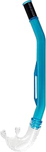 CRESSI Island Snorkel Clear Black Traditionnel avec Courbes Minimales et Support de Tuba Integré pour la Plongée et l'Apnée Unisex-Adult, Clair/Aquamarine/Noir, Uni