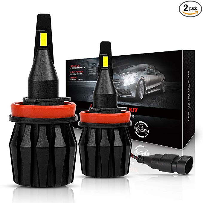 H11 LED Headlight Bulbs,AutoFeel(H8 H9) Super Bright Car Bulbs Fanless 4000LM IP65 6500K White Light High/Low Beams Waterproof Fog Lights All-in-One Conversion Kit -1 Year Warranty