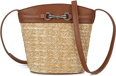 Gladdon Small Straw Purses for Women Mini Straw Shoulder Bags for Women Crossbody Woven Purse Clutch Rattan Bag